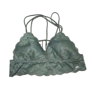Victoria’s Secret PINK Lace Green Bralette L